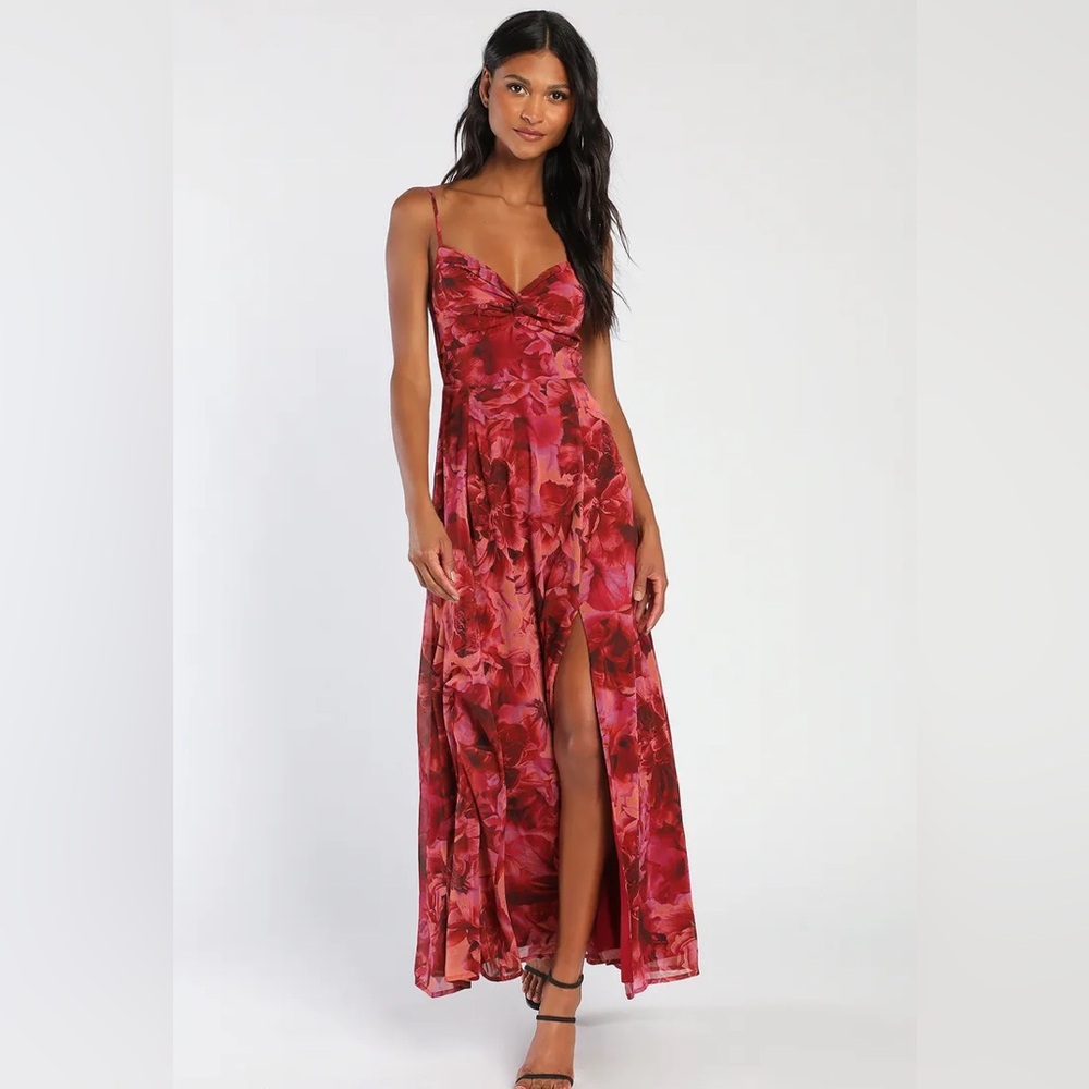 Lulu's Red Spaghetti Strap Sundress for Weddings